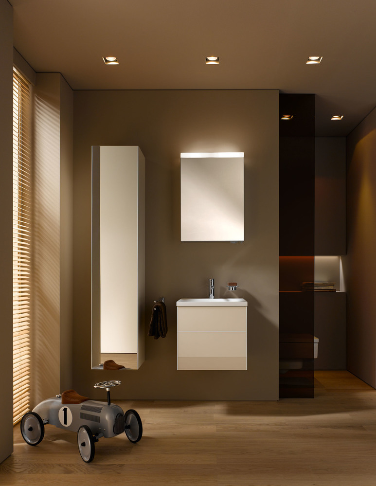 KEUCO RoyalReflex guest WC vanity unit, tall unit and light mirror