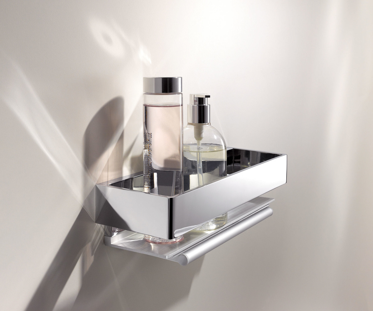 KEUCO Edition 11 shower basket with glass squeegee