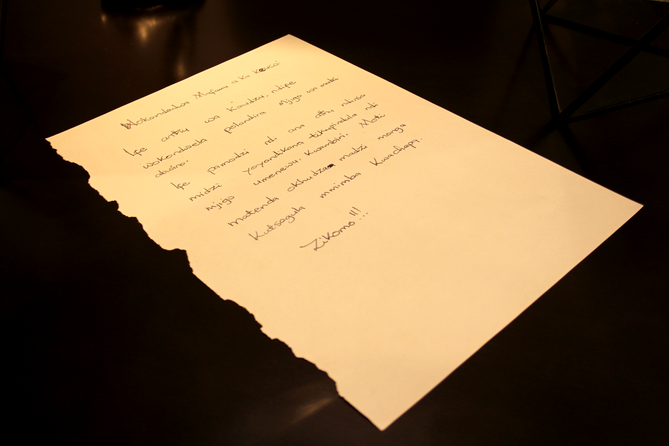 Lettre de Zikomo