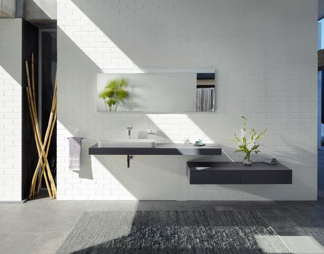 KEUCO Edition 400 Waschtisch mit Sideboard und LED Spiegel