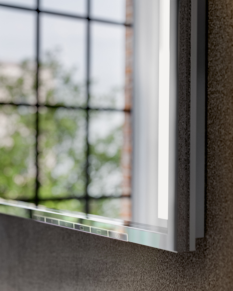EDITION 90 Light mirror with illumination in cold white