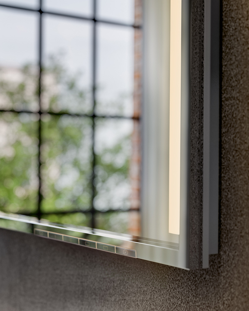 EDITION 90 Light mirror with illumination in warm white